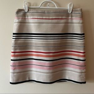 Loft Striped Cotton Dress Skirt